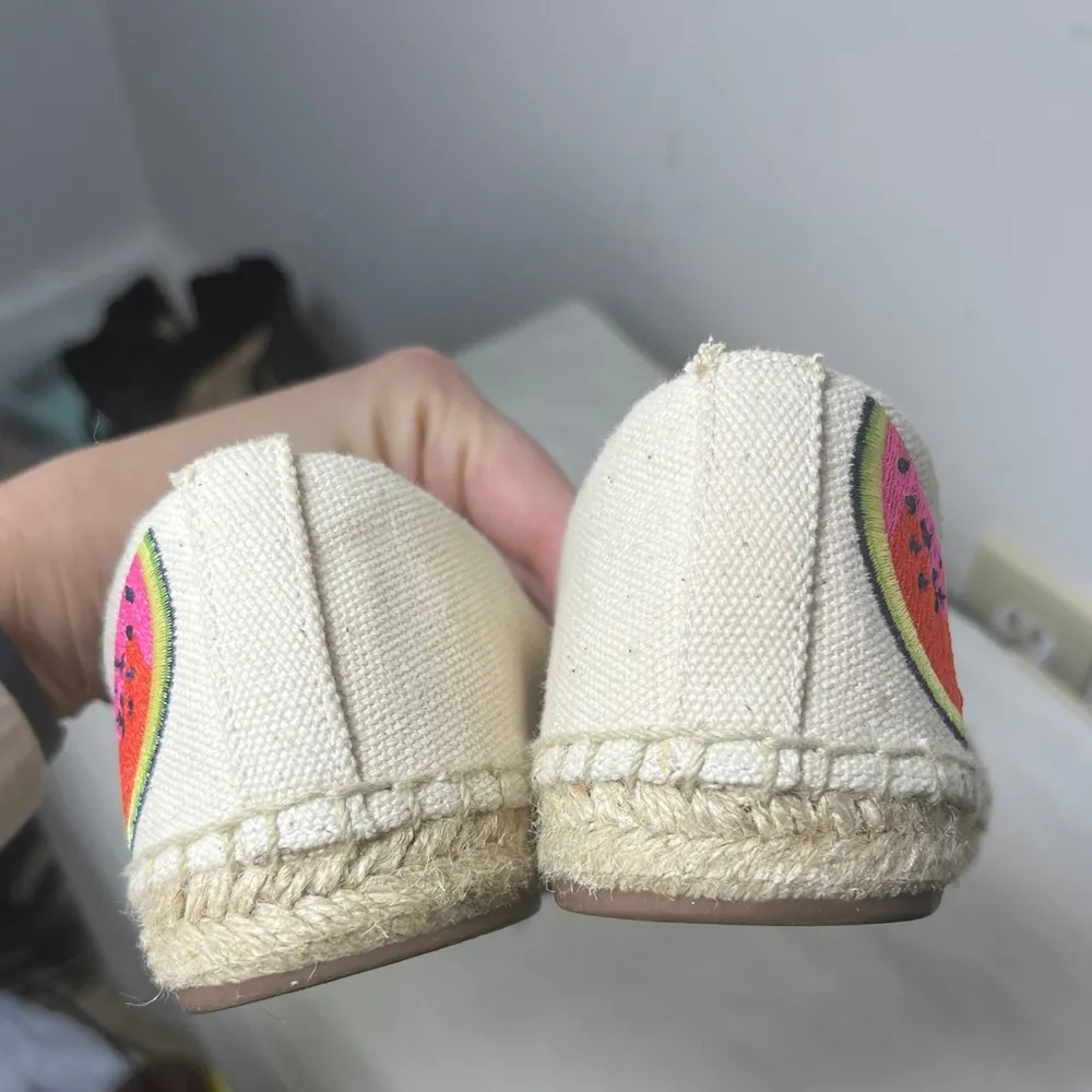 J. Crew EUC Fruit Embroidered Canvas Espadrilles Sz 7 Spring Resort Vacation - Image 11