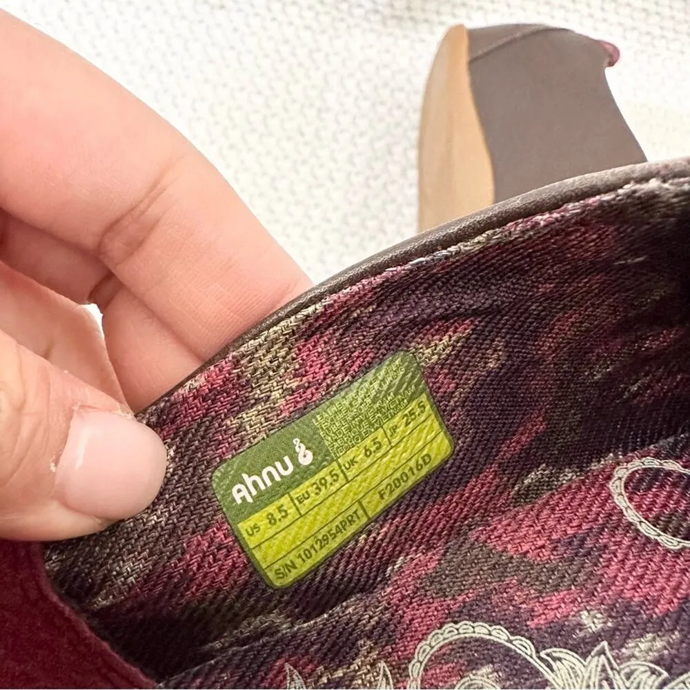 Ahnu by Teva Brown Leather TOLA Slip On Closed Toe Casual Comfort Shoe Flats 8.5 - Image 6