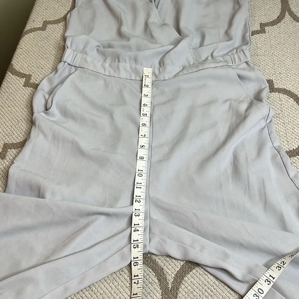 Uniqlo sleeveless faux wrap elastic waistband wide leg lightweight jumpsuit - Image 9