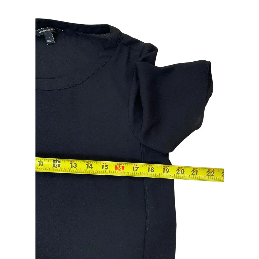 Banana Republic Black Short Sleeve Top Women Size Small | 47-15 - Image 5