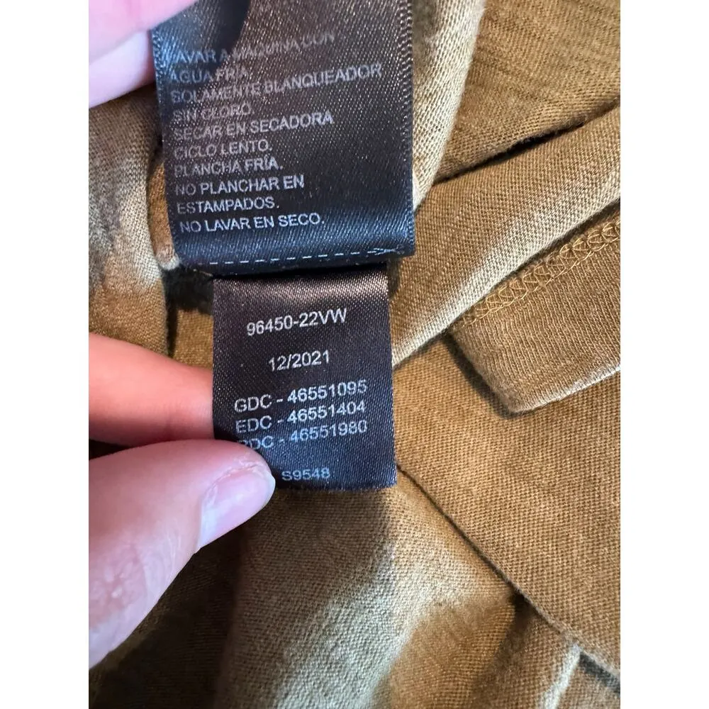 Harley Davidson Women’s Large T Shirt Olive Tour Of Duty Pocket Relaxed Fit Tee - Image 8