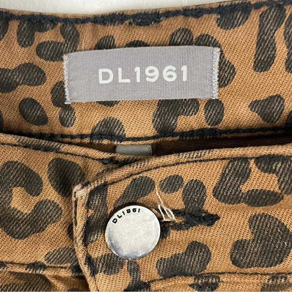 DL1961 Bridget Cropped High Rise Instasculpt Jaguar Frayed Hem Jeans, Size 32 - Image 3