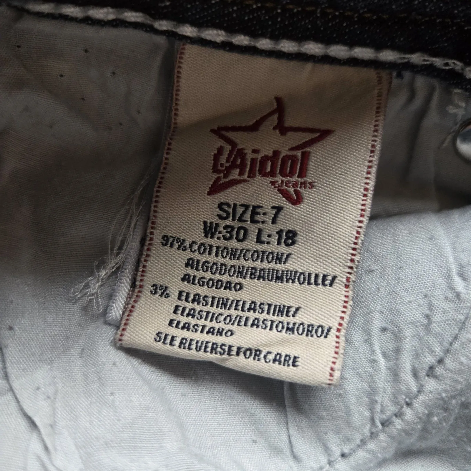 LA Idol Capri Jeans Juniors 7 Y2K Embellished Pocket Stretch Denim Low Rise USA Blue Size undefined - Image 6