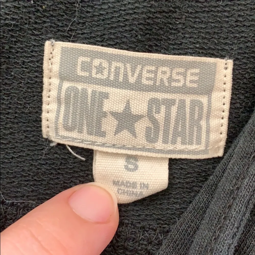 Converse‎ One Star Asymmetrical Zipper Hoodie Womens Small Blavk Jacket - Image 3