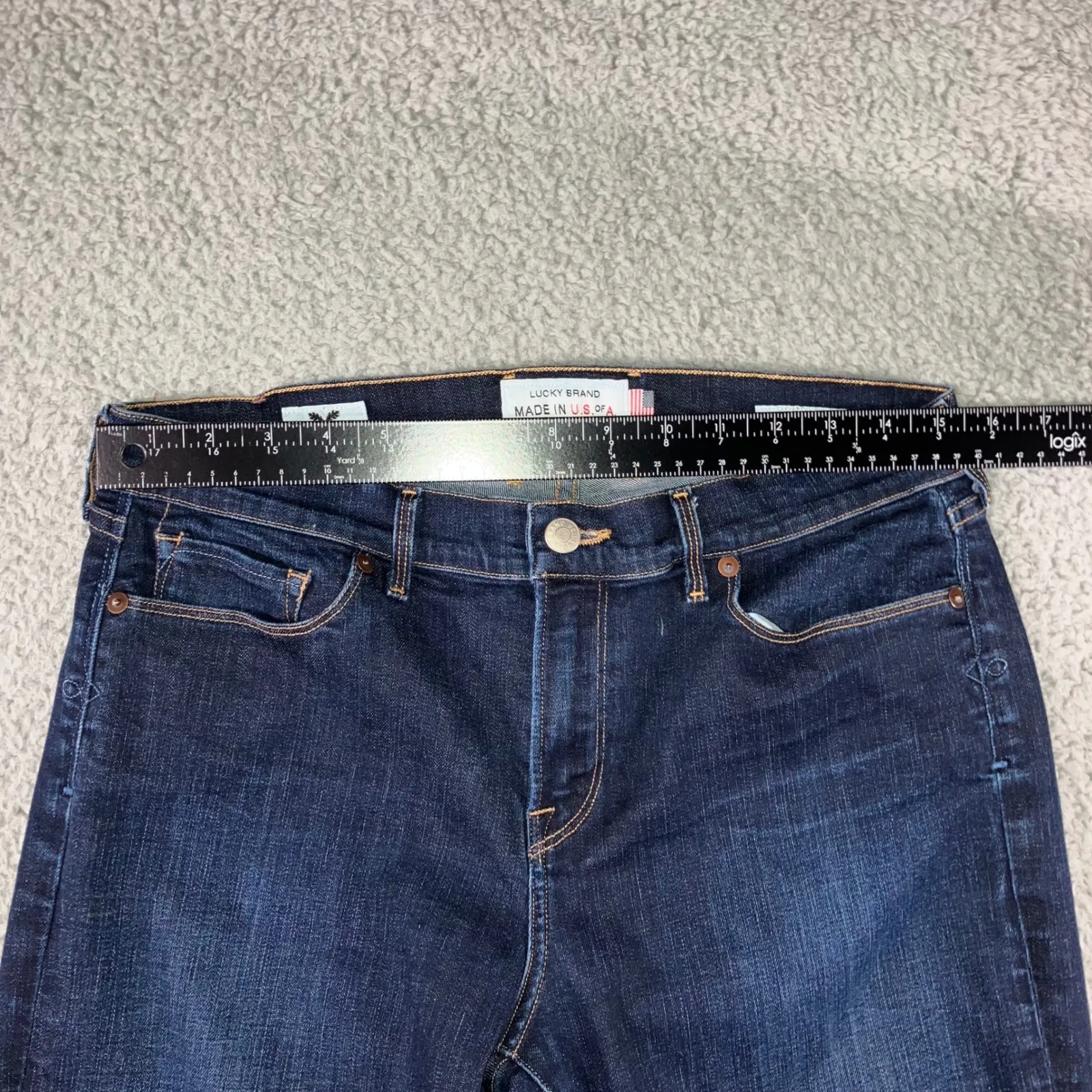 Lucky Brand Jeans Women 12 31 Ankle White Oak Cone Denim Dark Wash Pants - Image 3