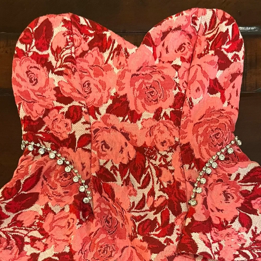 Zara Floral Jacquard Dress - Image 8