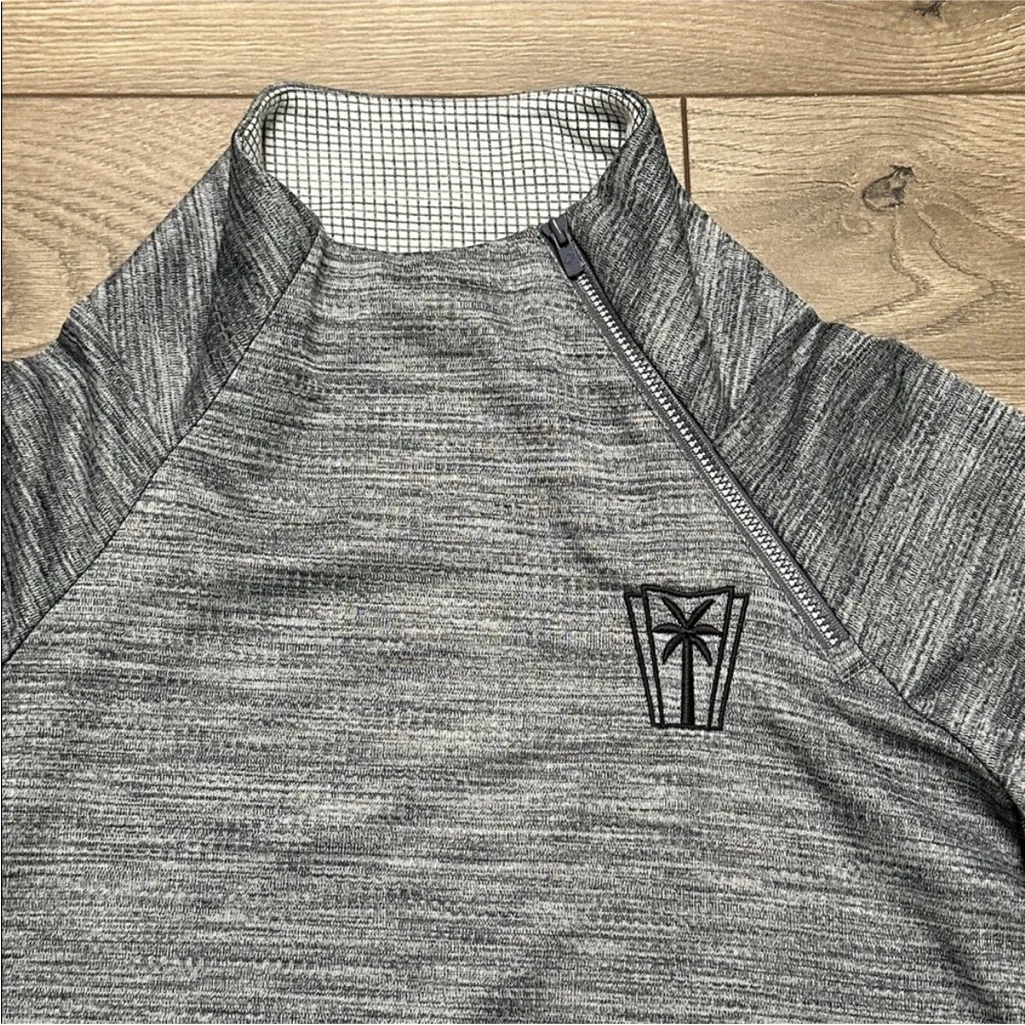 IBKUL Long Sleeve Thumbhole Golf Pullover Black Heather Gray Size Medium - Image 7