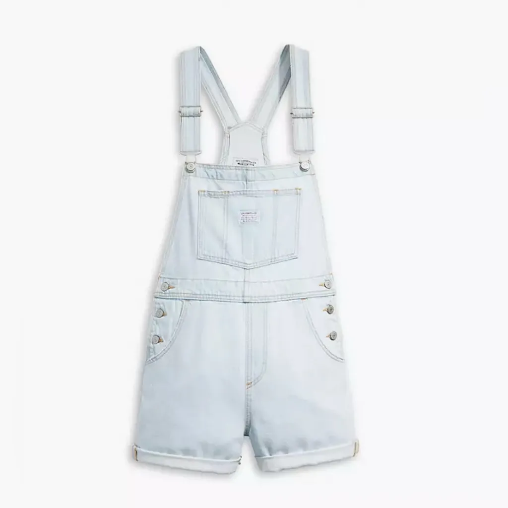 LEVI’S Vintage Denim Shortalls S Changing Expectations Light Wash $80 NWOT - Image 7