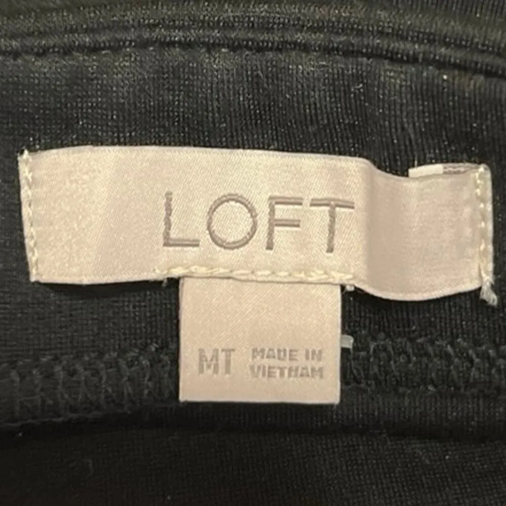 Ann Taylor LOFT Women's Black Casual Pull On Mini A-Line Flared Skirt Sz M Tall - Image 4