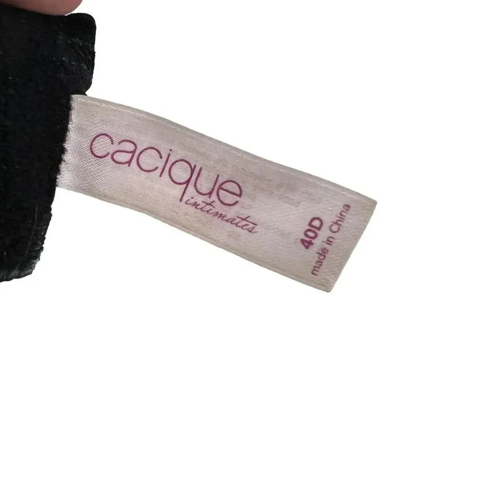 Cacique Lane Bryant Pink Rose Print Plunge Bra Womens 40D - Image 5