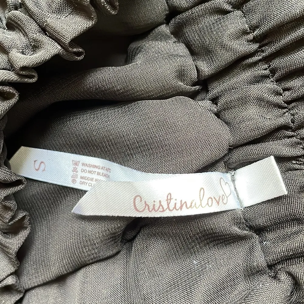 CristinaLove beautiful layered black chiffon flowy skirt - Image 6