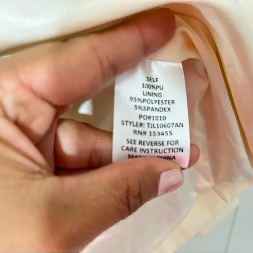 JLUXLABEL Beige Leather Jacket  Size S TJL10607AN - Image 8