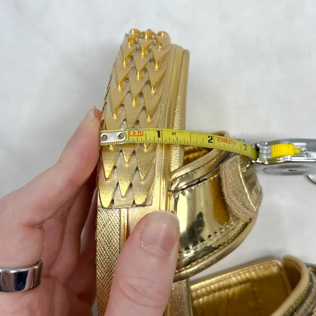 NEW Giuseppe Zanotti Blabber Gummy Chrome Silver Leather Platform Dad Sandals 36 - Image 12