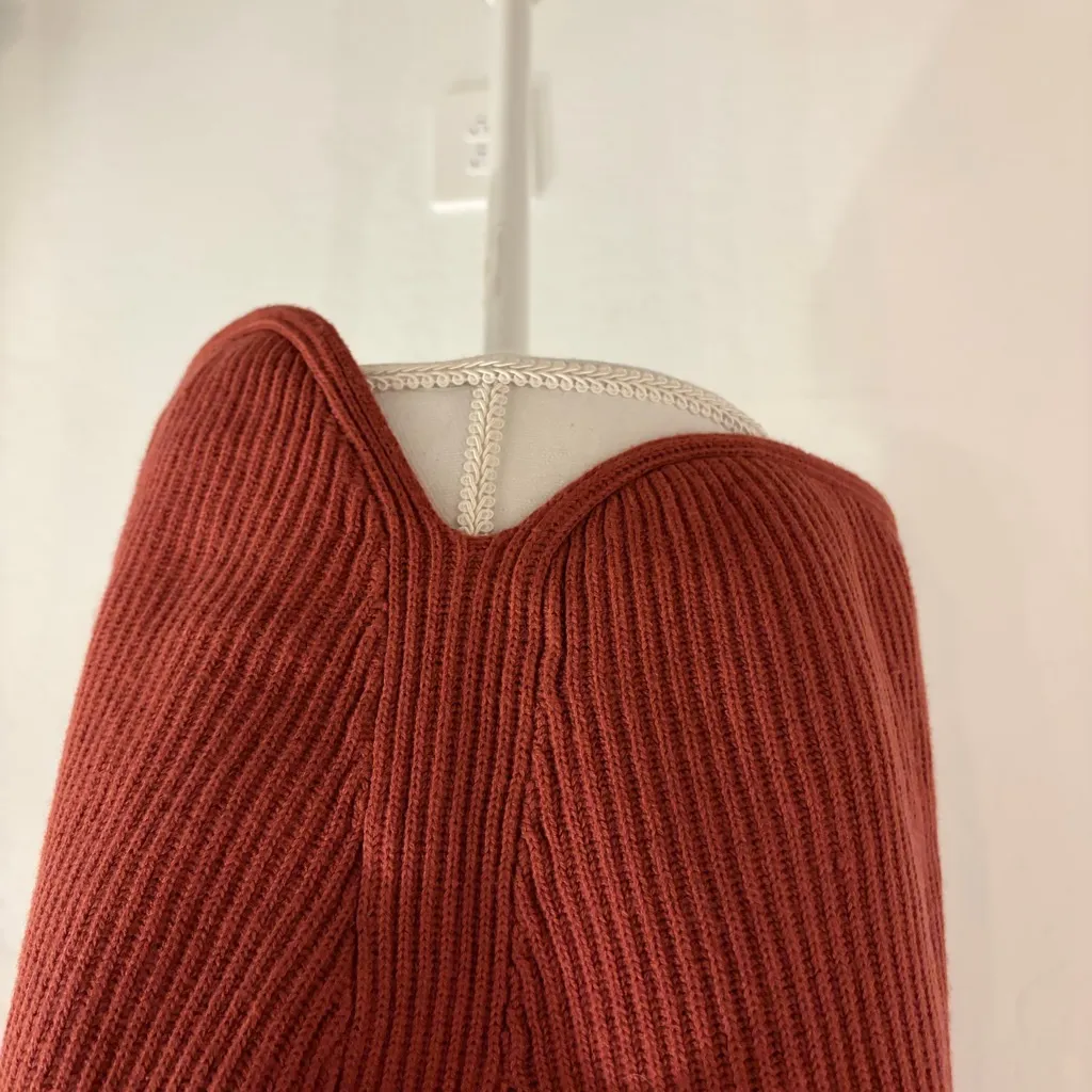 Aritzia Babaton Chalmers Mock Neck Brown Wool Blend Sweater Size S - Image 8