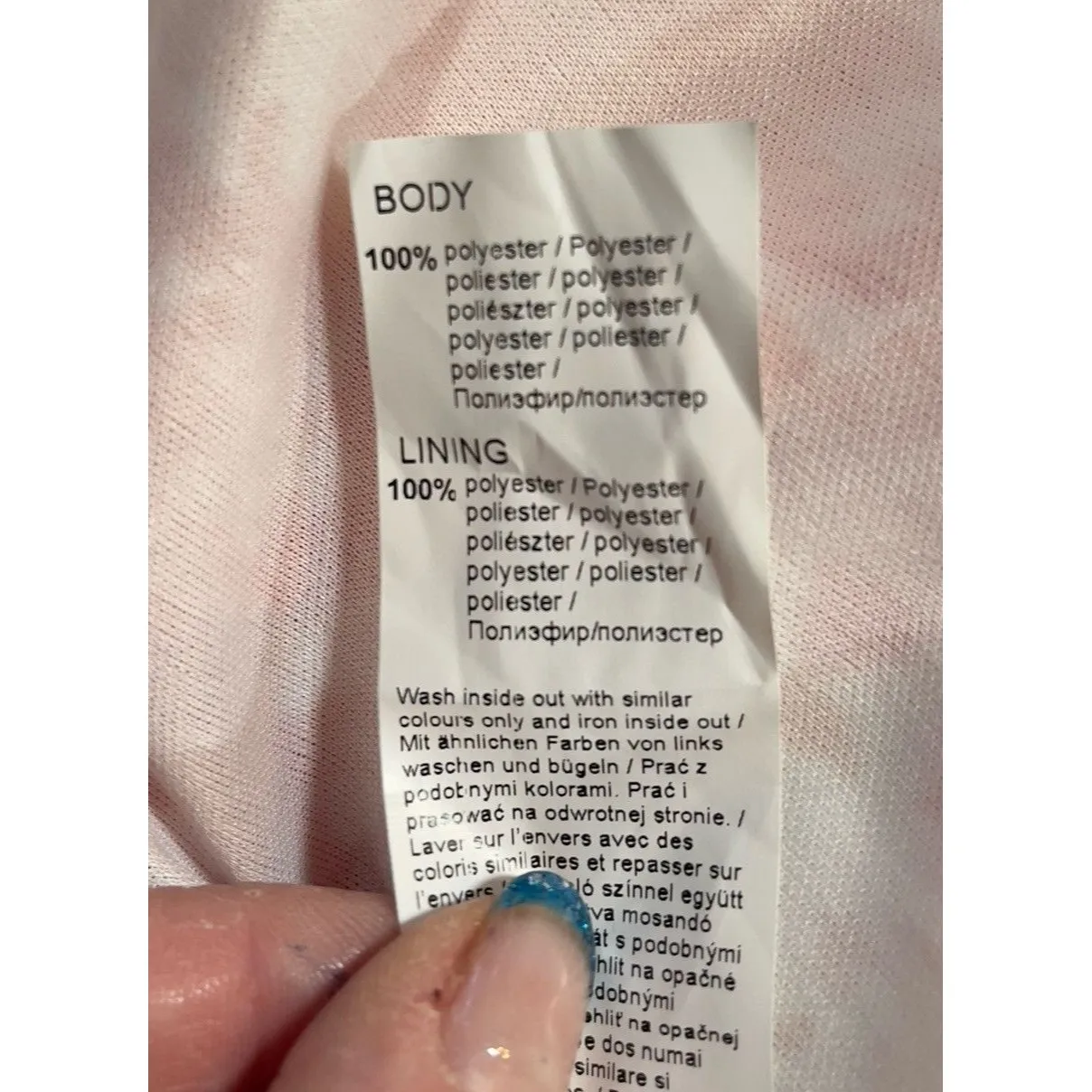 Orsay Floral Summer Dress Sleeveless Belted Size 42 Mid Length Lightweight Lined White - Image 8