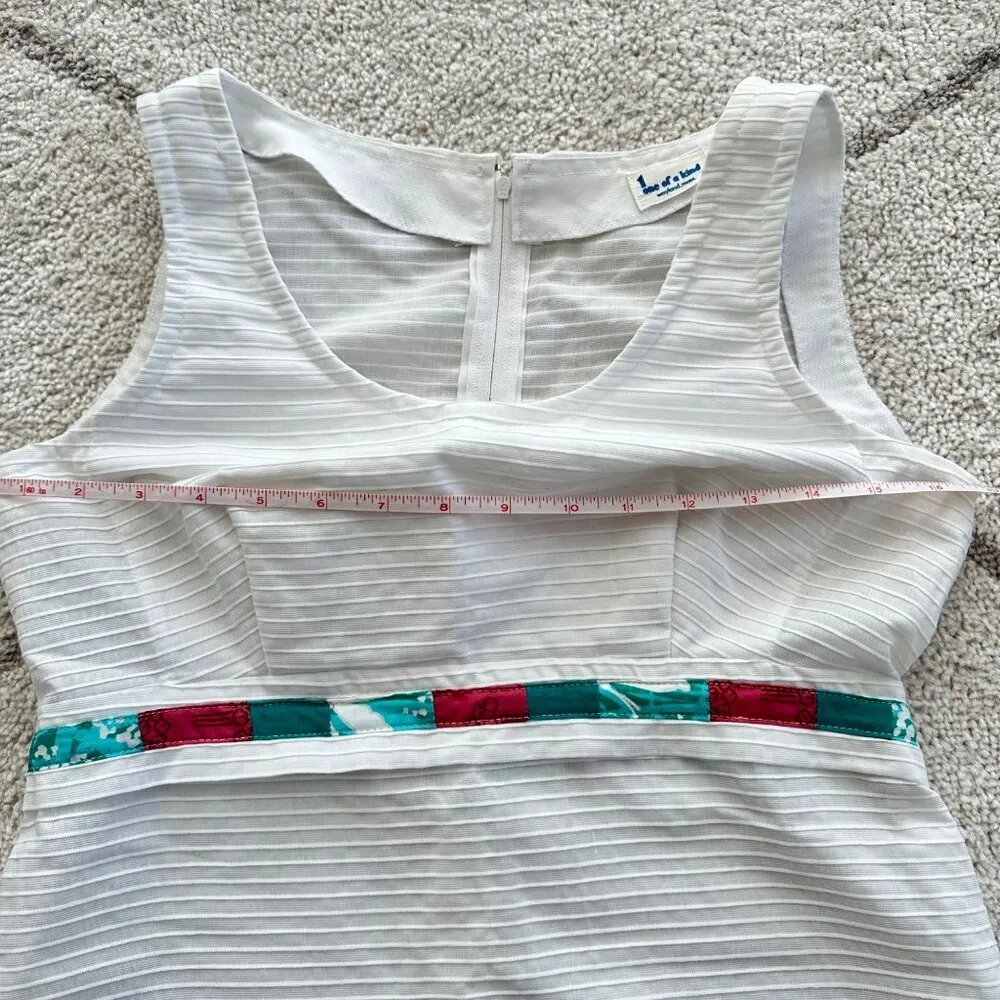 Vintage 70s Handmade Tennis Sundress Tenniscore Meets Retro Chic White Size M - Image 6