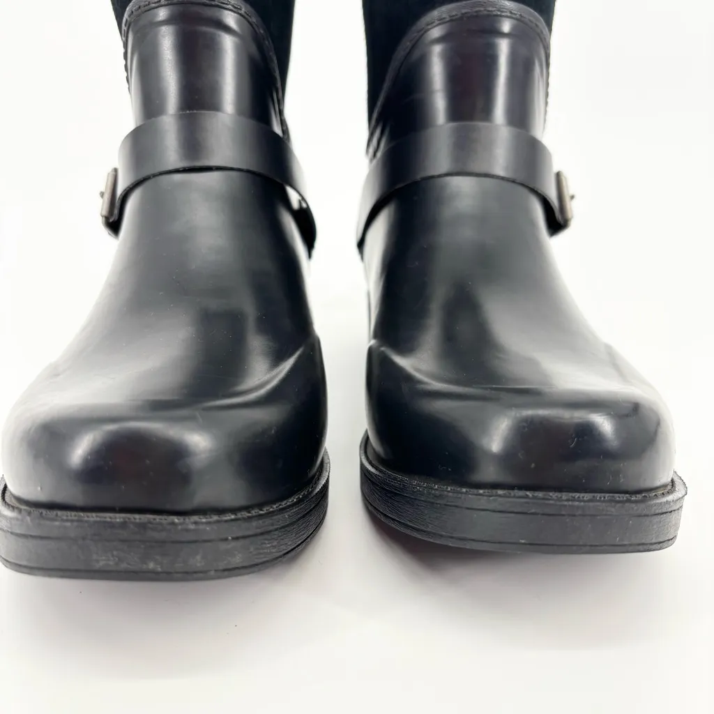 UGG Sivada Boots Black Waterproof Suede Rubber Size 11 Rain Boots - Image 3