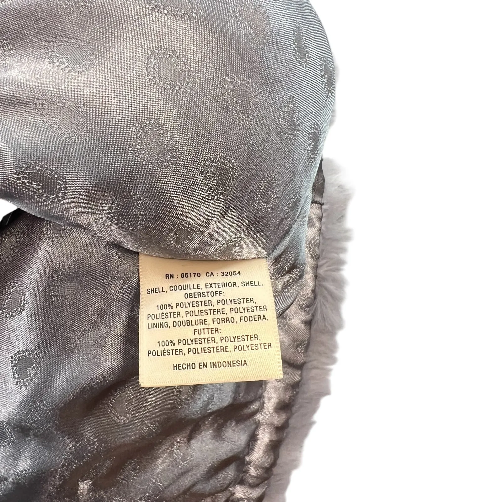 Anthropologie Elevenses Bristol Faux Fur Jacket Blue Gray Size Small - Image 10