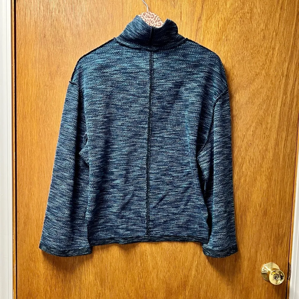 Free People FP We the Free Sunny Days Oversized Knit Sweater Blue Small S - Image 5