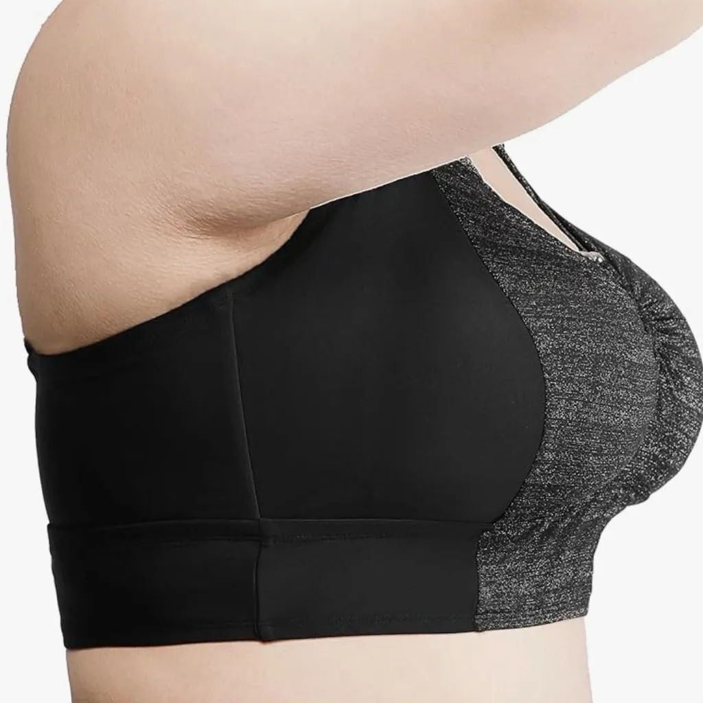 Elegant Black Glitter Halter Bralette Size XXL - Image 2