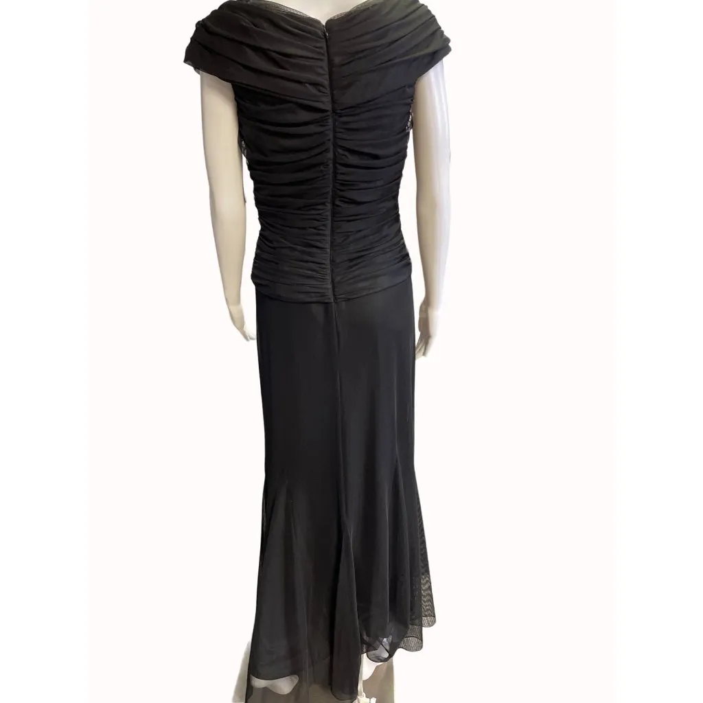 Alex Women's Black Evening Gown off the Shoulder/Dress/Maxi Size 8 SKU 4399 - Image 3