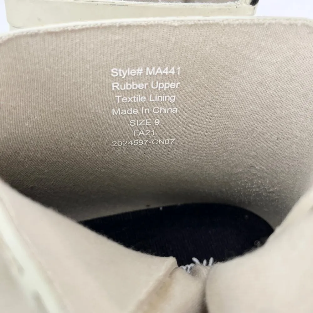 Madewell The Zip-Up Lugsole Rain Boot Beige Black 9 Ashen Silver - Image 6