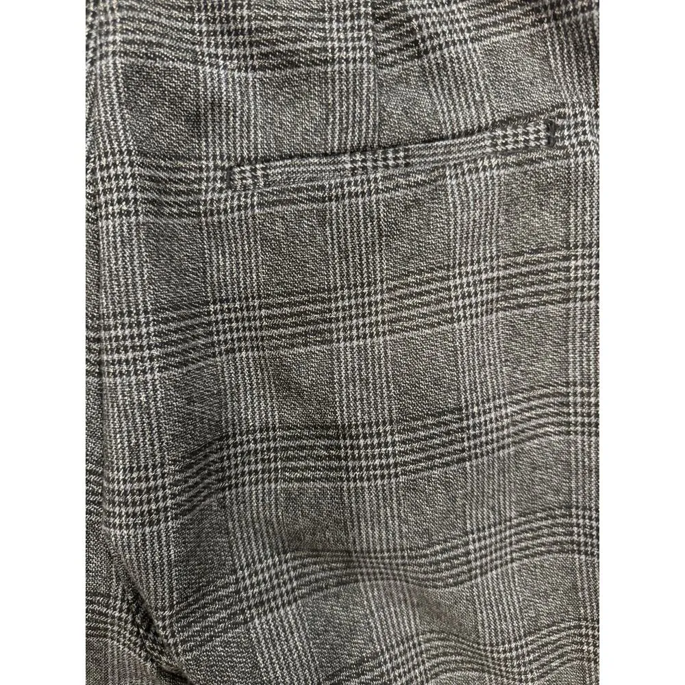Zara Woman's Medium Gray Plaid High Rise Office Academia Work Dress Pants - Image 5