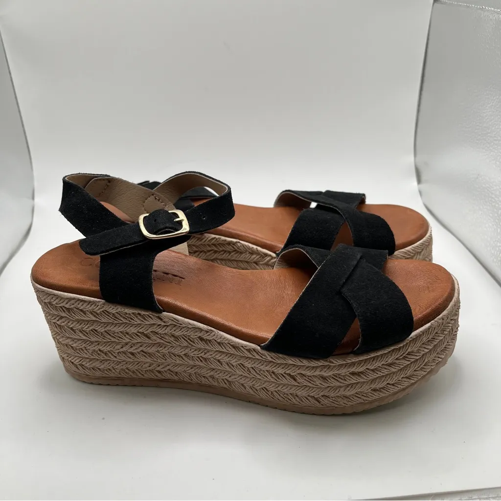 Cordani Women's Brazil black Espadrille Wedge Sandal Size 38 US Size 7.5 - Image 8