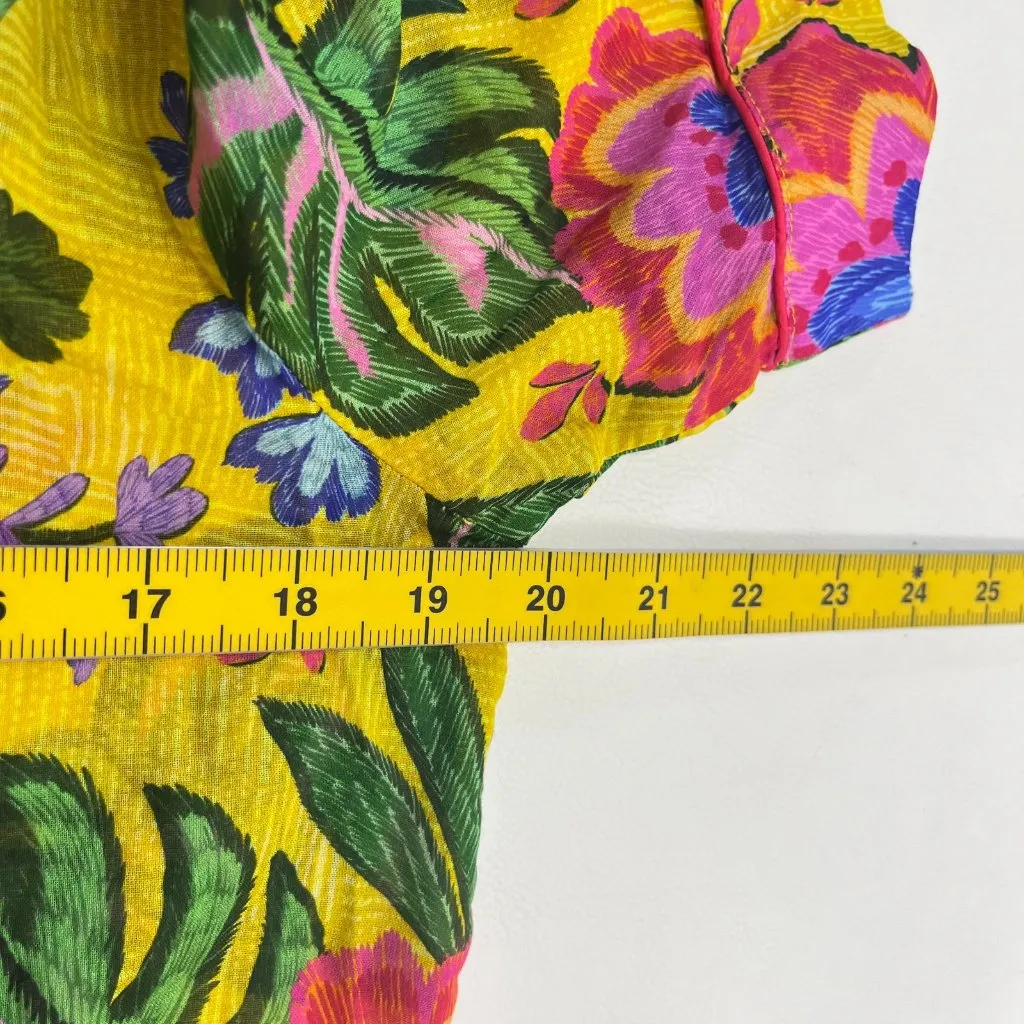 NWOT Johnny Was Cotton Short Sleeves Floral Pajama Top Womens Shirt Only Size S - Image 10