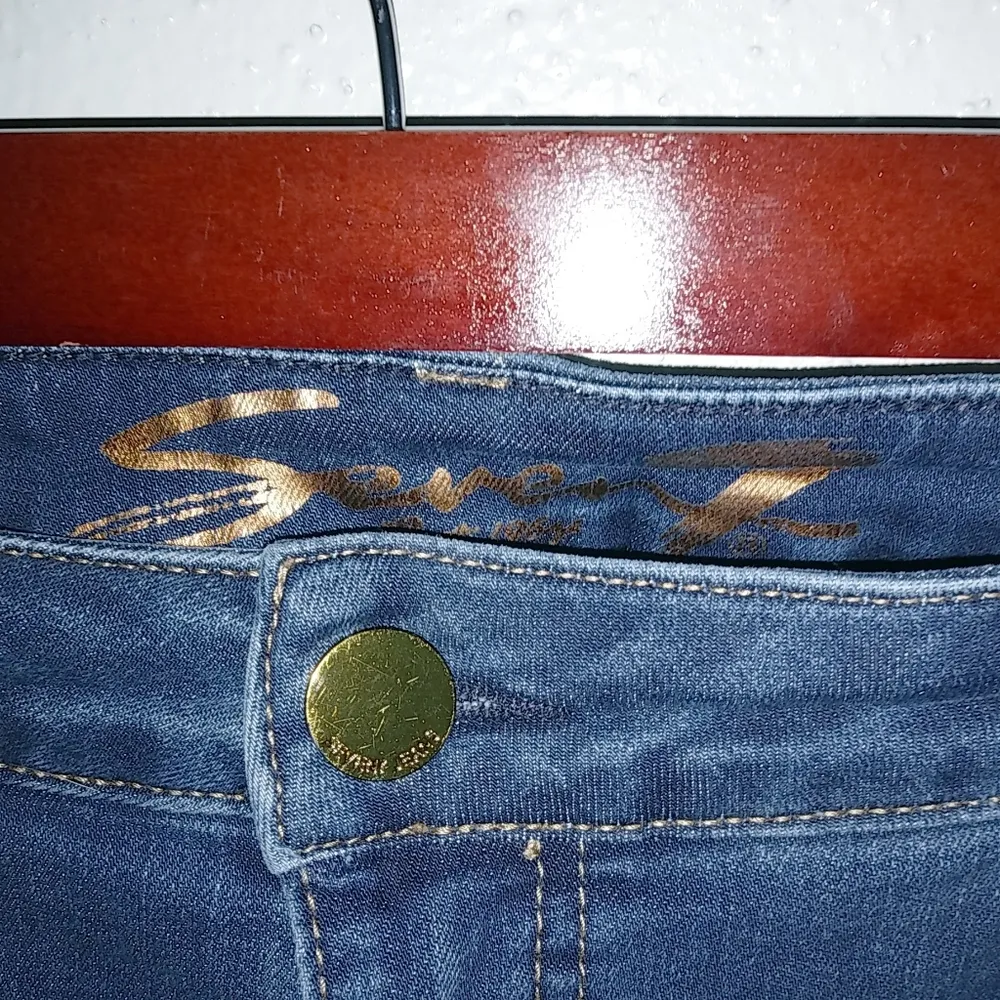 Seven7 Tummyless Slim Straight 16 40x30 Dark Wash Jeans Plus - Image 9