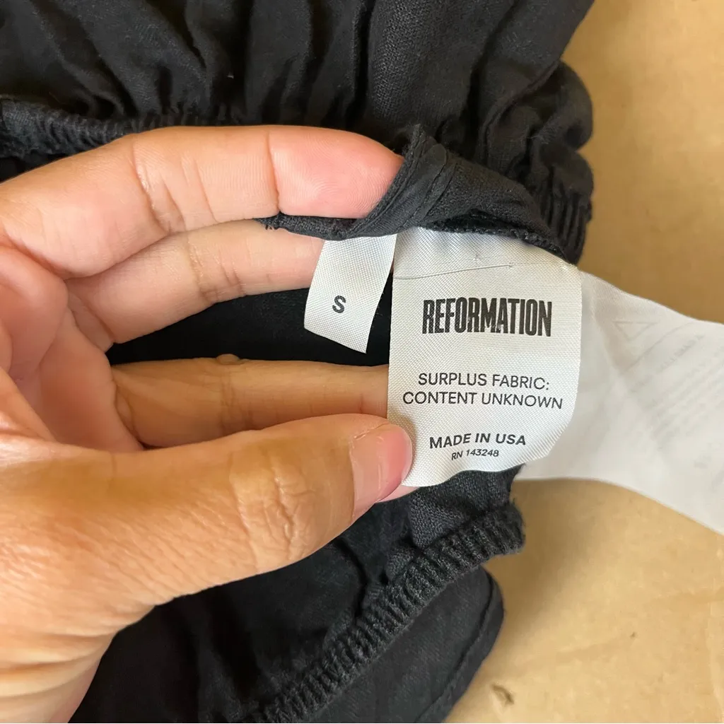 Reformation Black Crop Top - Image 7