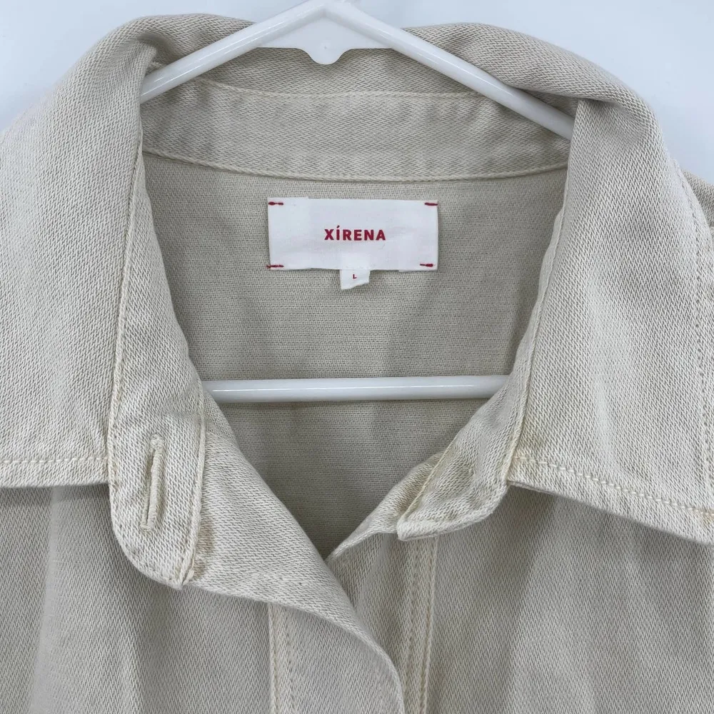 Xirena Cargo Oversized Denim Jacket Size Large 100% Cotton - Image 3