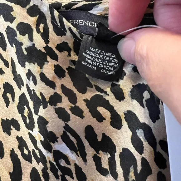 French Connection Womens Size 8 Leopard Print‎ Slip Dress Spaghetti Strap Party - Image 7