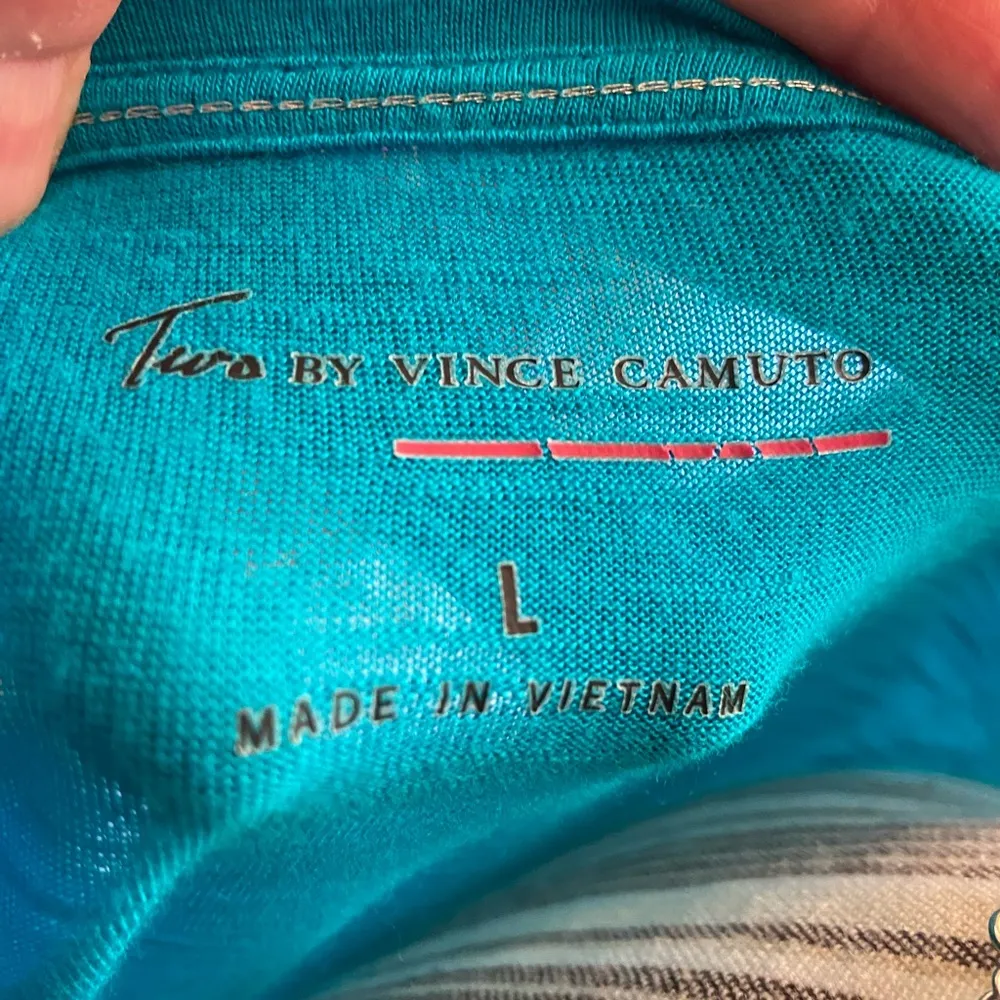 Turquoise long sleeve light weight top large - Image 2