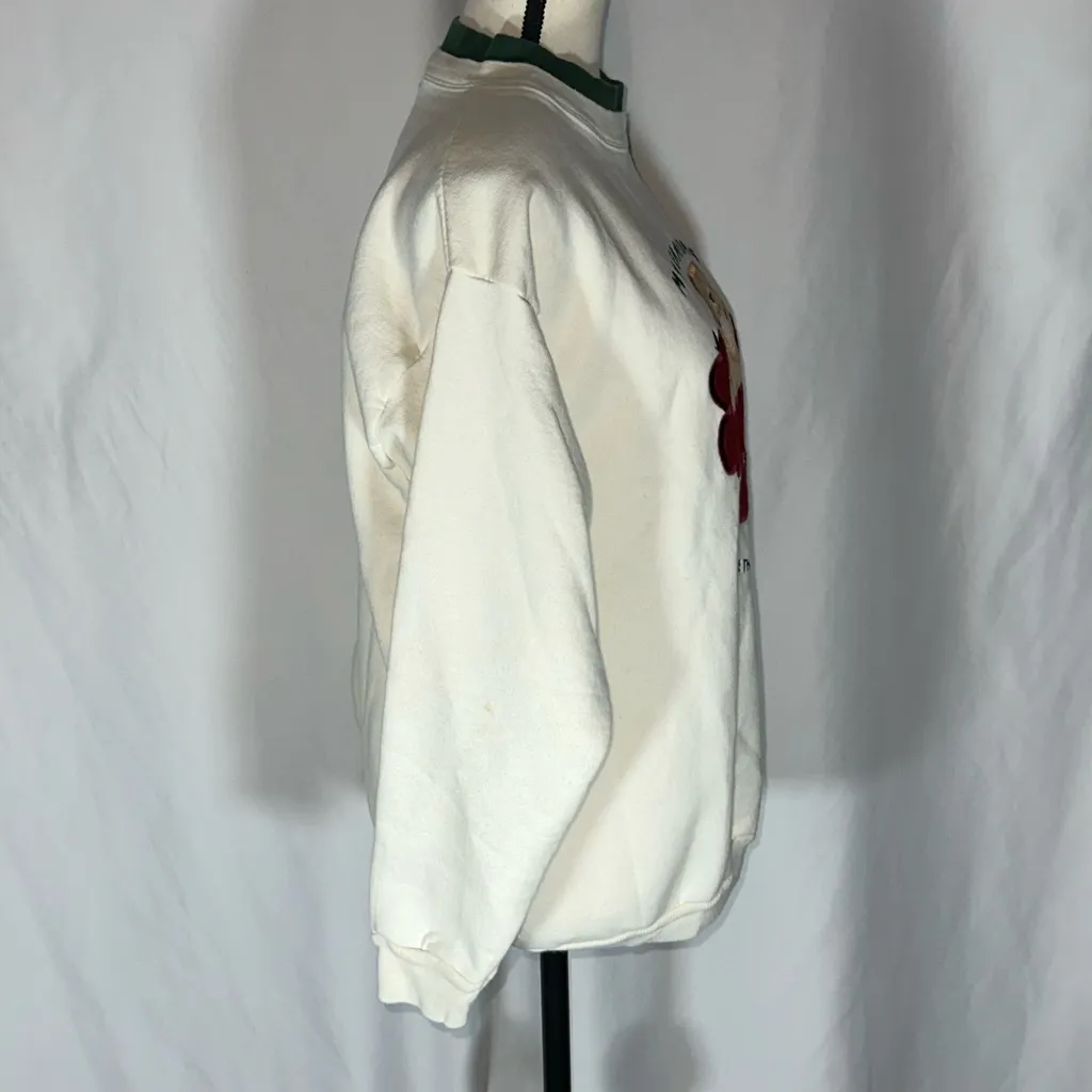 M & C Energy Sportswear • Grandkids Apple Of My Eye Sweater Grannycore Size PL Red - Image 6