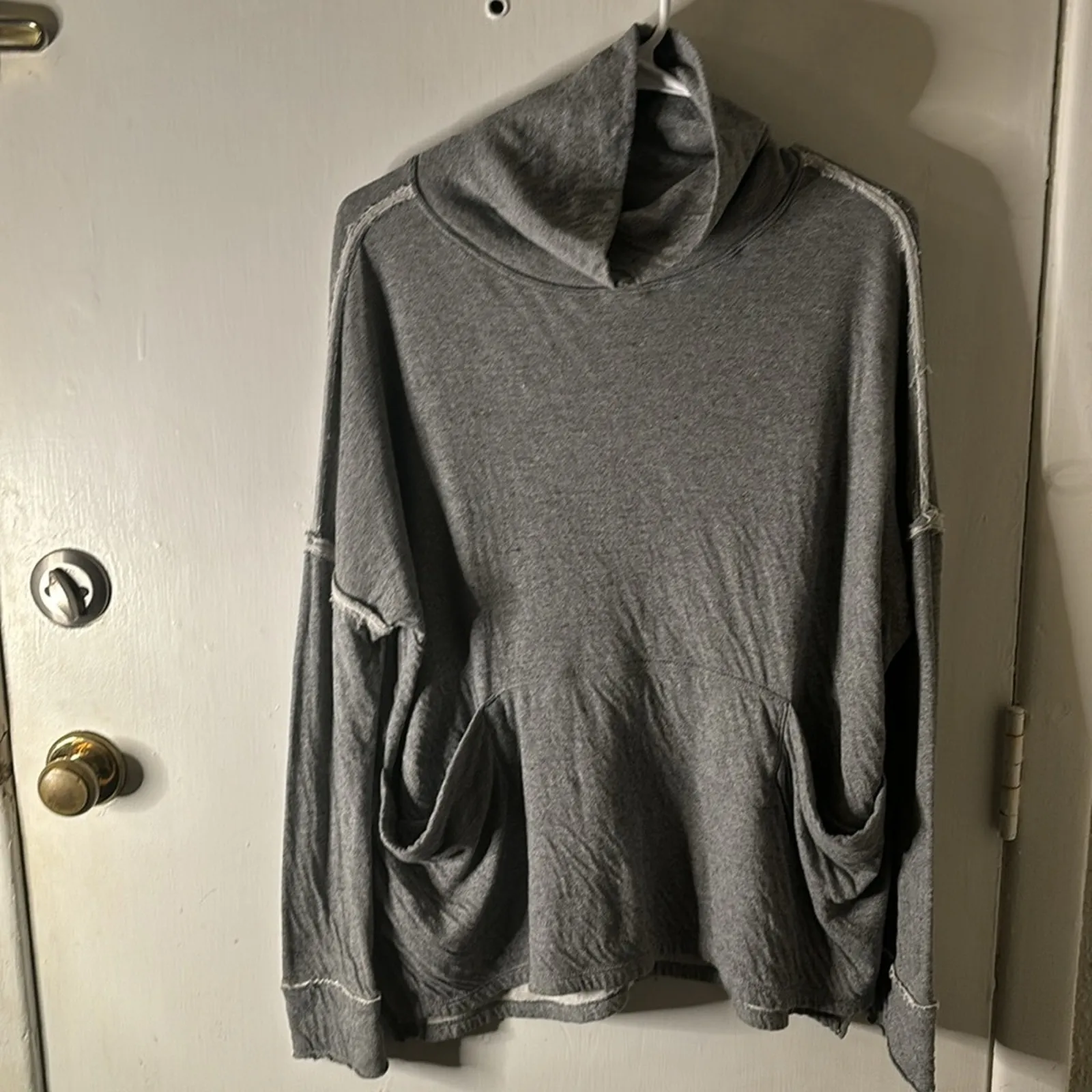 Free People We The Free Long Flight Slouchy Gray Sweater.S Oversize Comfy Cozy - Image 2