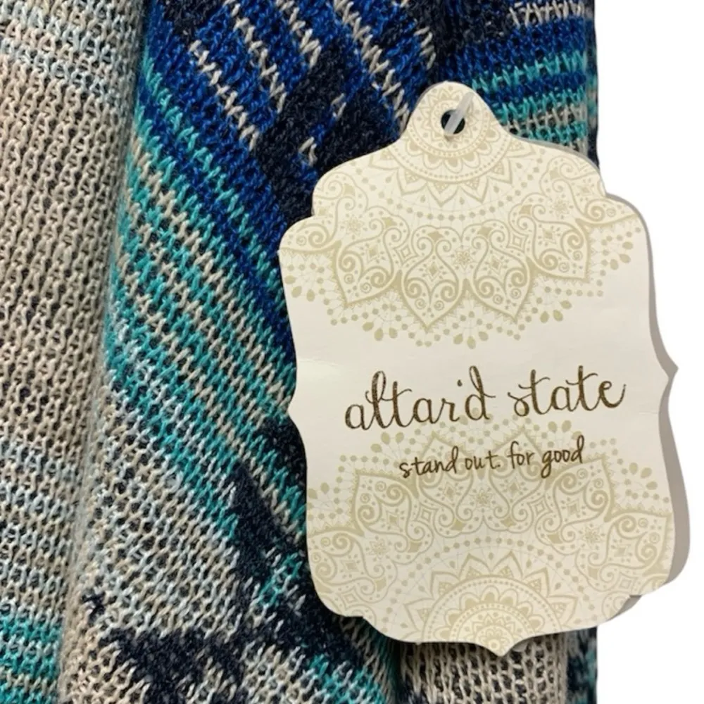 Altar’d State Open Fringe “Aztec Boulevard” Sweater Cardigan Small New With Tags - Image 12