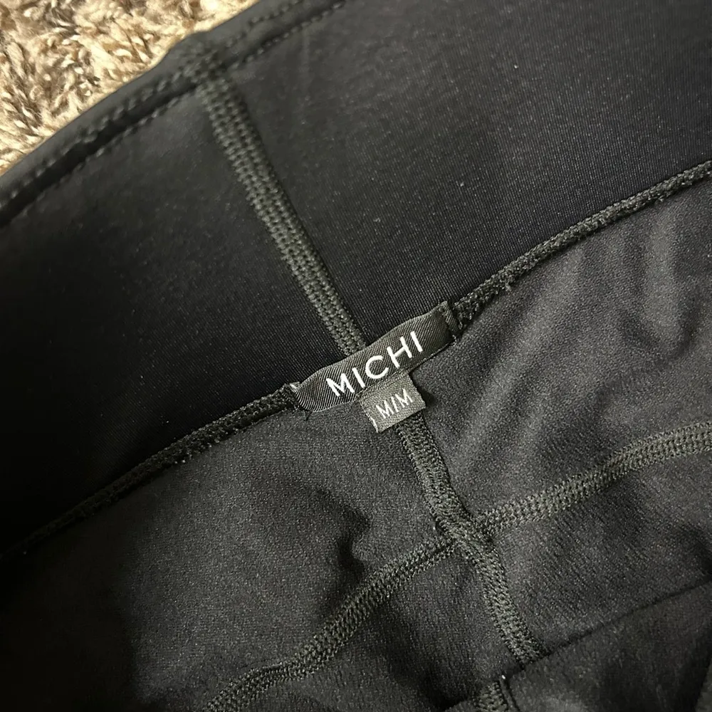 MICHI Black Mesh Side Full Leg Performance Leggings Sz M Size M - Image 5