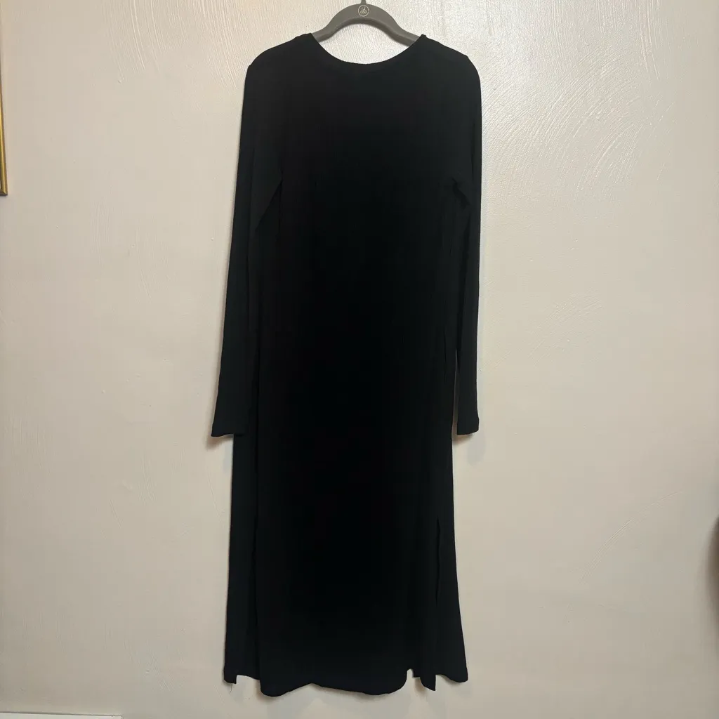 NWT Wishlist Women’s Dress Ribbed Longline Duster Cardigan Maxi Black Set Small - Image 9