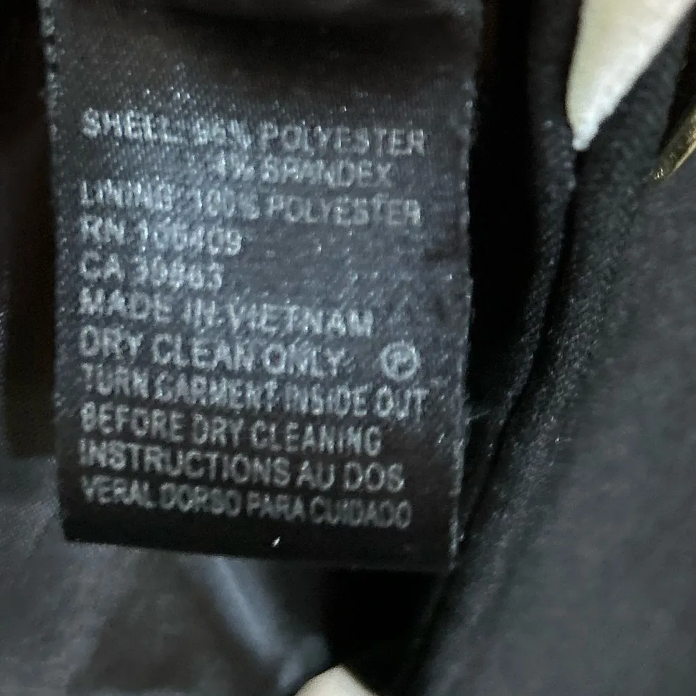 T Tahari Women's Black Blazer Shawl‎ Collar Contrast Trim Long Sleeve size 10 - Image 8