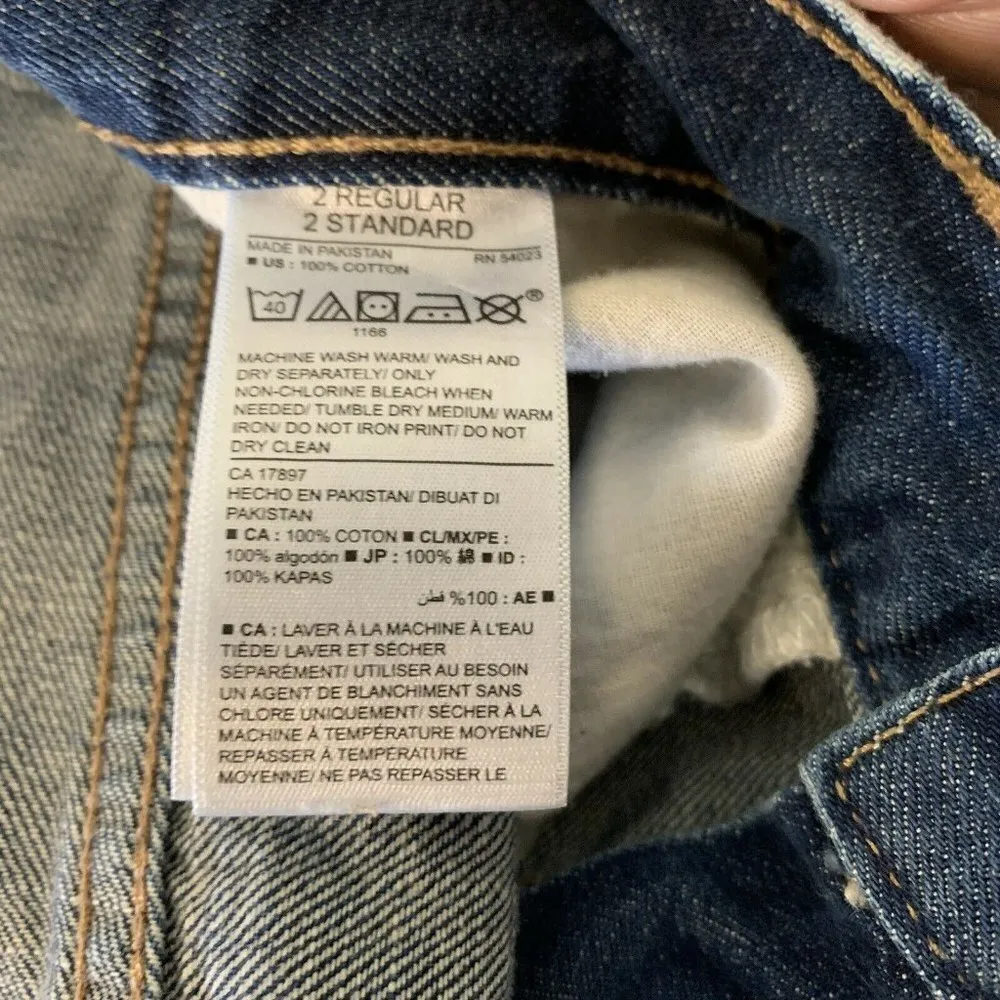 Old Navy Blue Denim Boyfriend Distressed Shorts - Image 4