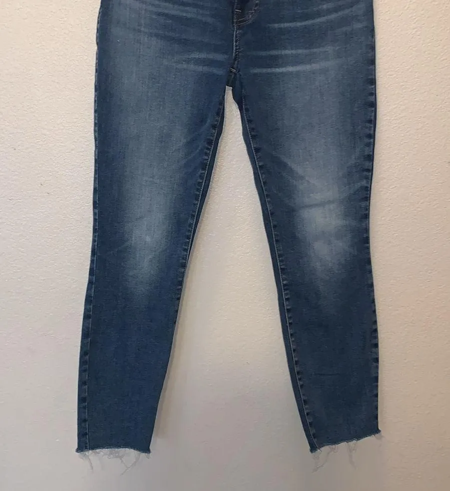 Lucky Brand Ava Mid Rise Crop Stretchy Blue Denim Jeans - Image 3