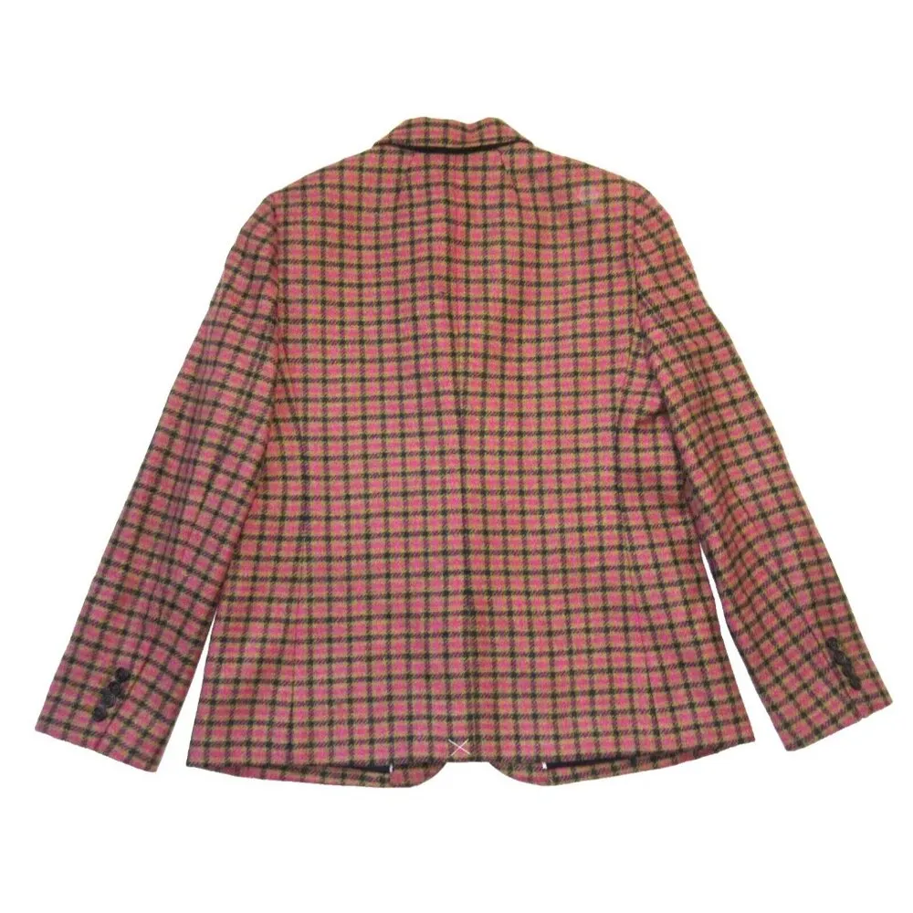NWT J.Crew Parke Blazer in Pink Mustard Houndstooth English Moon Wool Jacket 12 - Image 5
