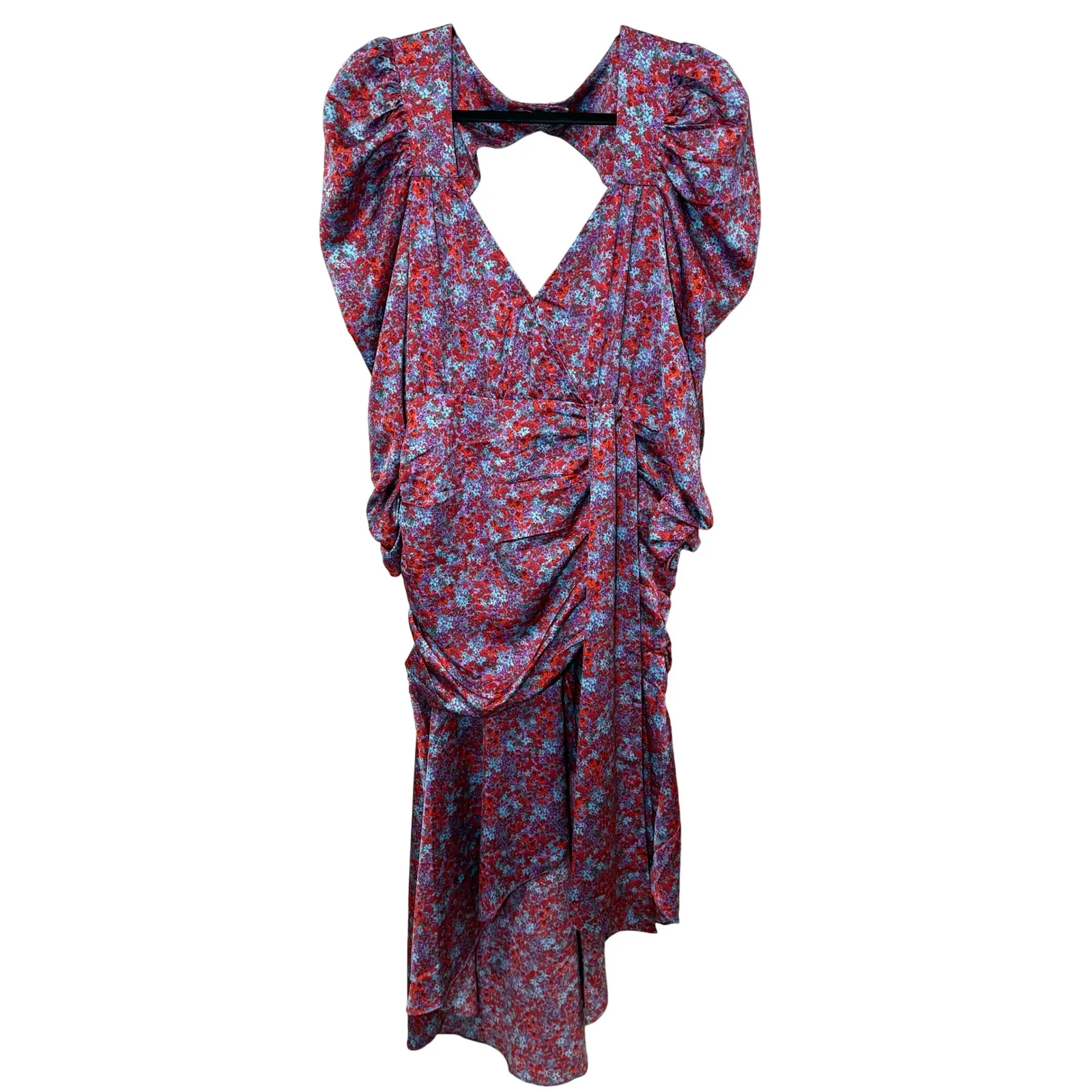 For Love and Lemons Charlie Midi Dress Blossom Floral Size Medium Open Back - Image 3