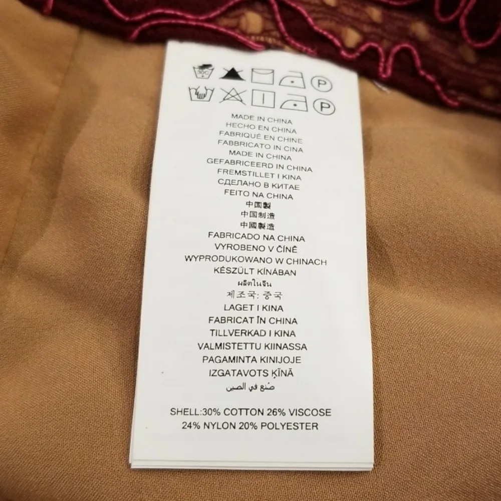 💕MICHAEL KORS💕 Red Merlot Scallop Lace Skirt - Image 5