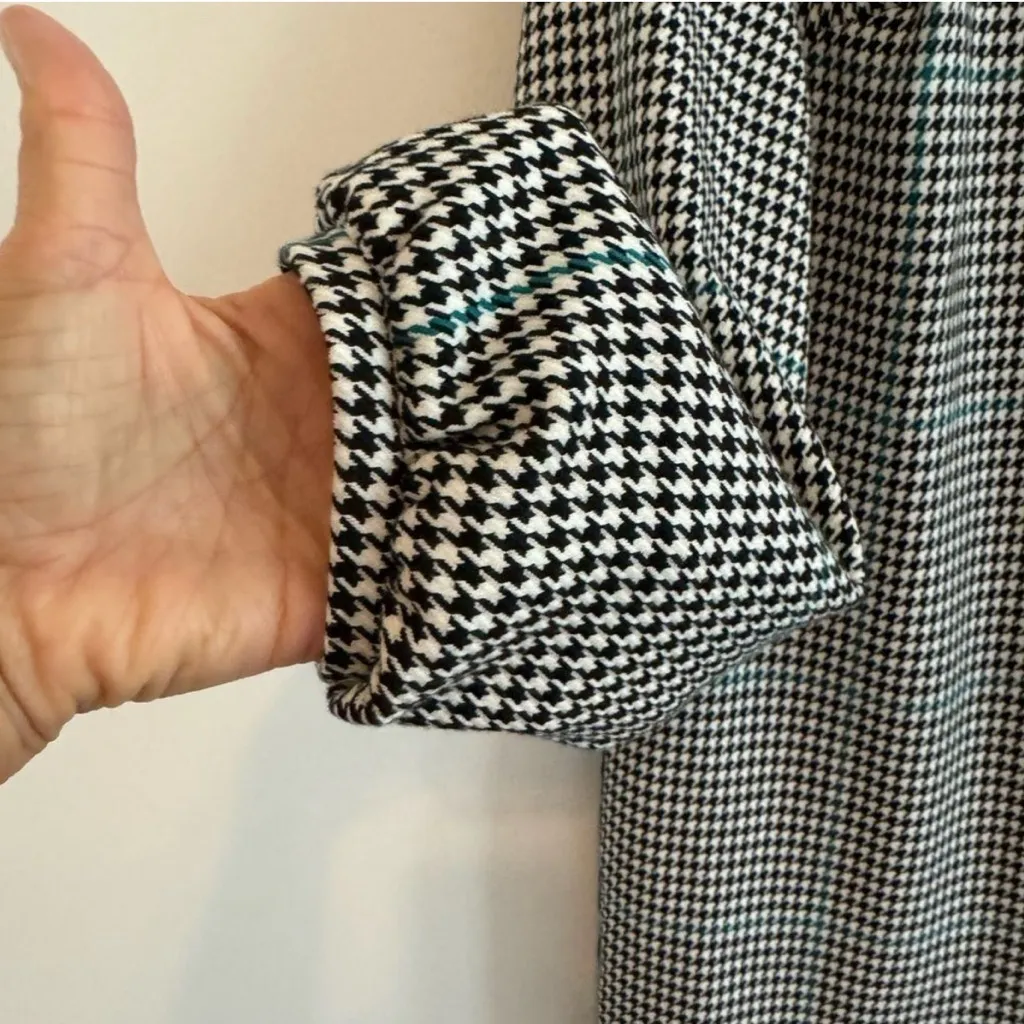 Zara Trufacula Houndstooth black and white Size 6 - Image 4
