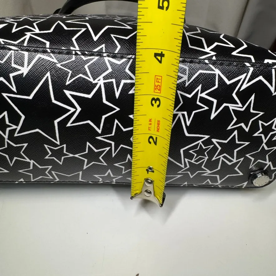 Michael Kors Emmy Star Print Dome Satchel Crossbody Bag Saffiano Leather - Image 12