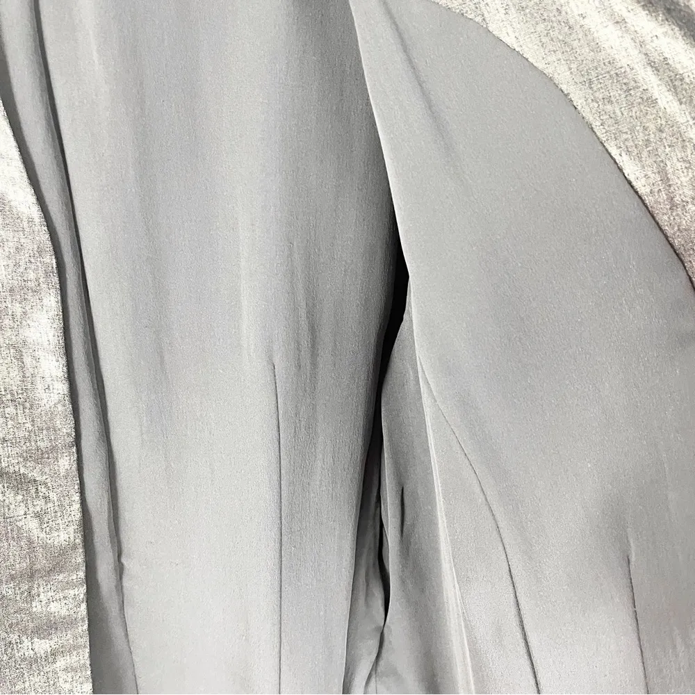 DANA BUCHMAN Metallic 100% Linen Silk Lining Belted Waist Blazer Jacket Size 14 - Image 8