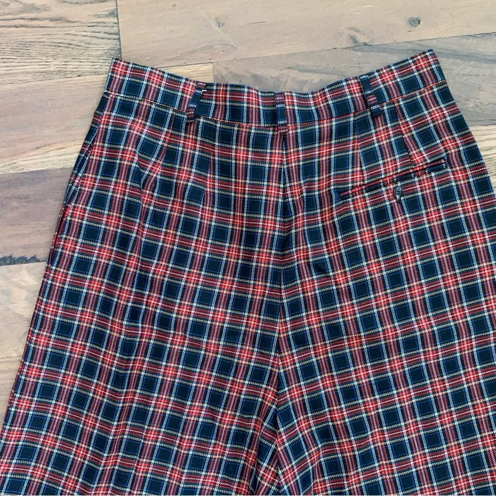 Eagles Eye Vintage Hi Rise Red Black Plaid Golf Shorts Size 12 - Image 6