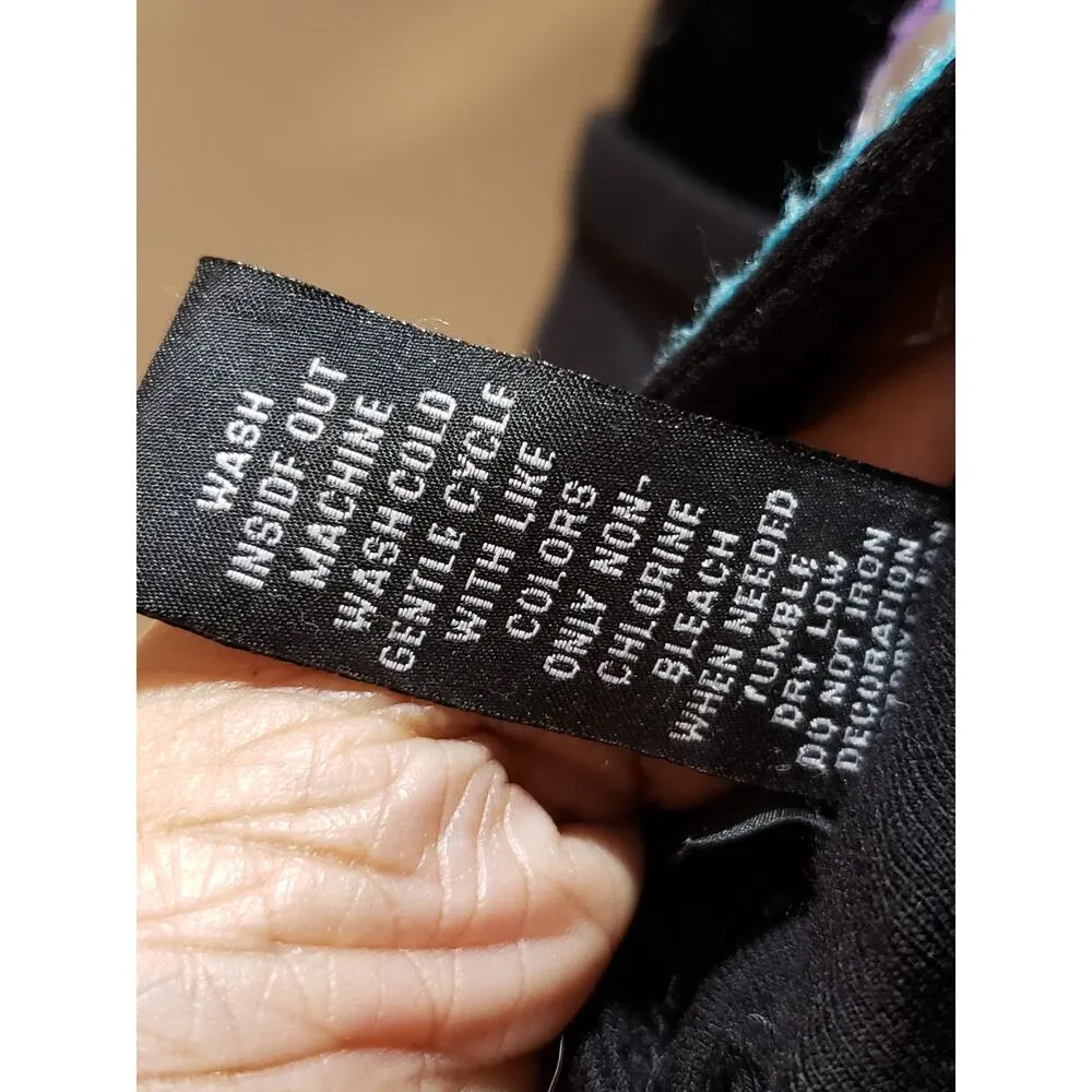 INC Boho Black Halter Dress Womens M Embroidered Mirror Trim Festival Sleeveless Size M - Image 11